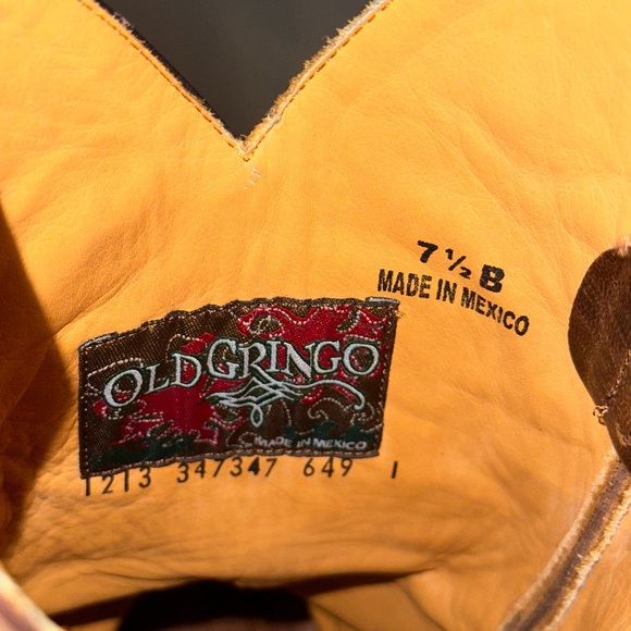 Embroidered Leather Cowboy Boots Old Gringo Bonnie - Picture 9 of 11